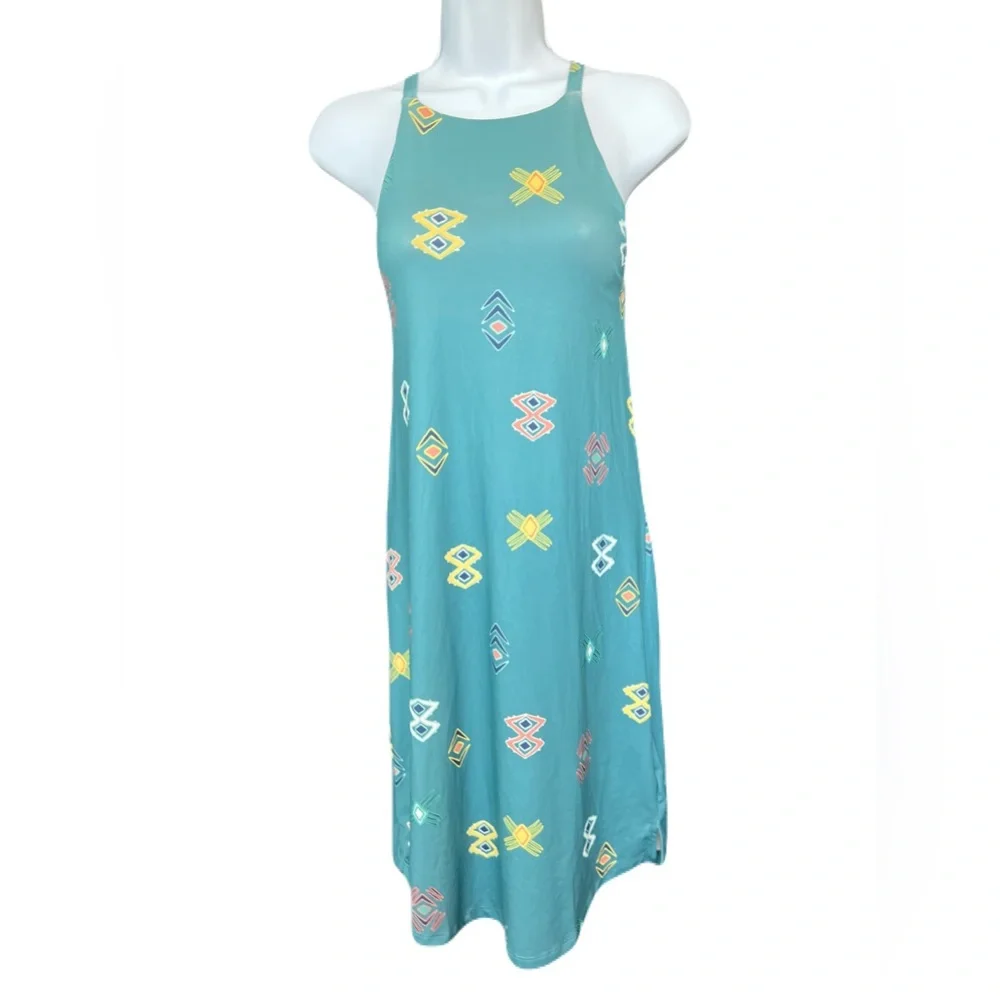 π EUC PATAGONIA Sliding Rock Teal Dress | Womenβs Small - Picture 3 of 9